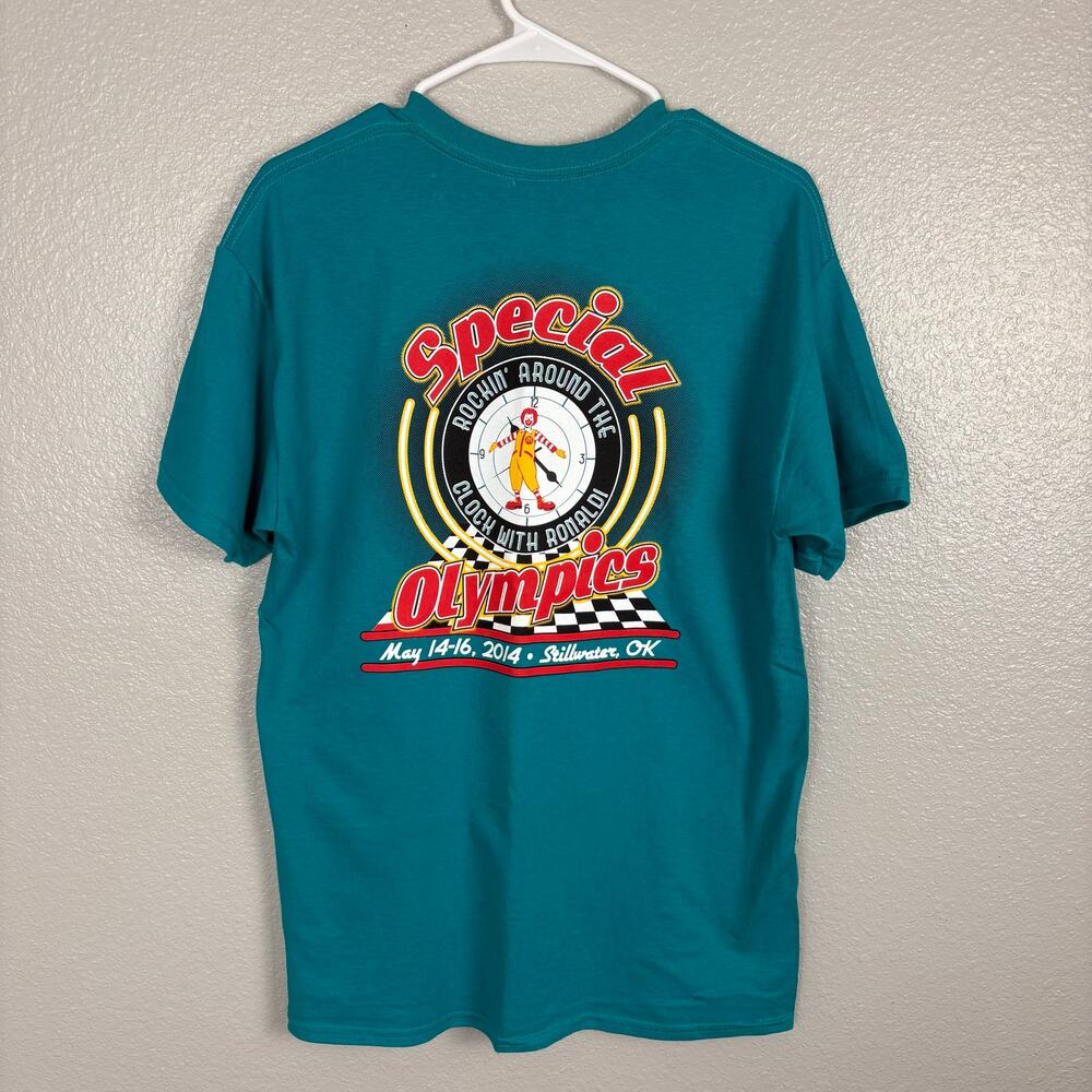 Retro Men’s Size Medium McDonald’s 2014 Special Olympics Rockin w Ronald T-Shirt